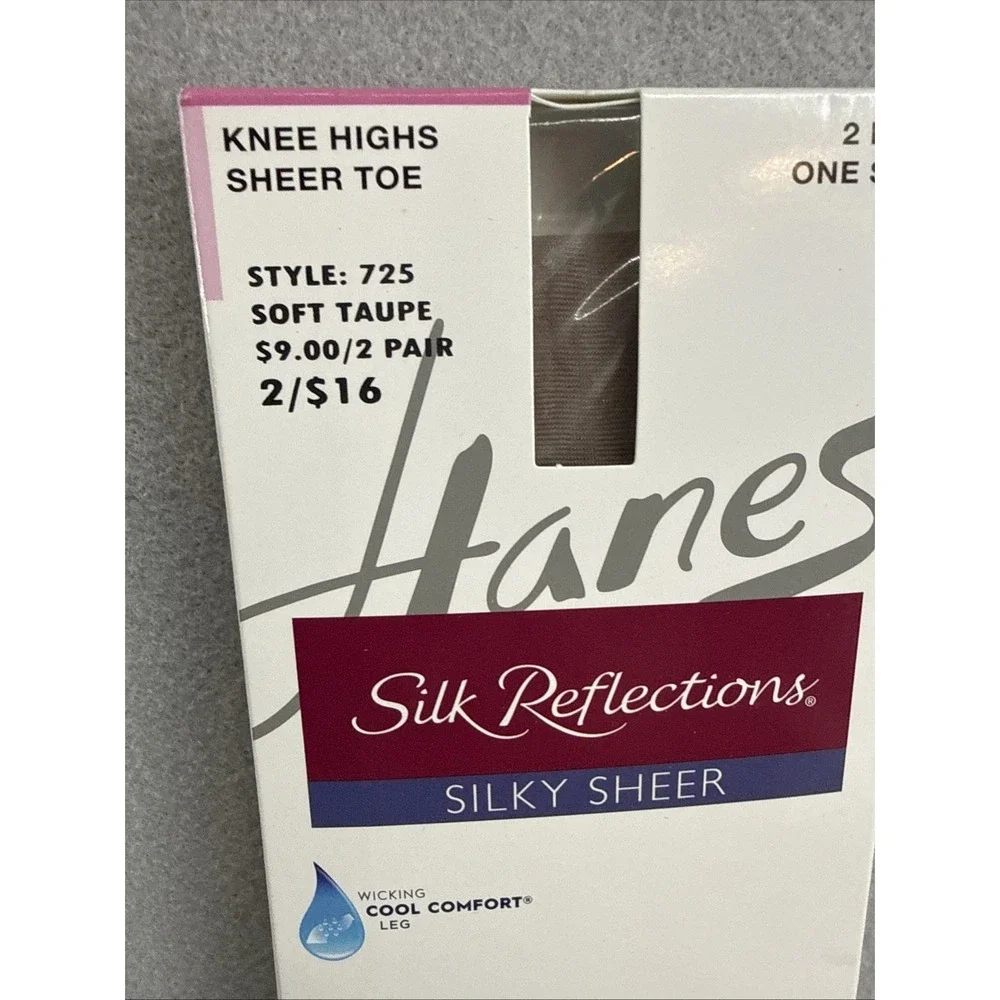 hanes silk reflections knee highs Style 725 Soft Taupe P19